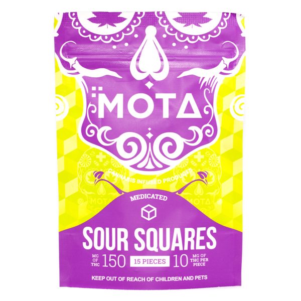 Buy Mota - Sour Squares 150MG THC at BudExpressNOW Online Shop