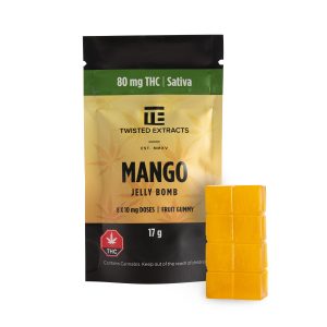 Buy Twisted Extracts - Mango Jelly Bombs : 80MG THC at BudExpressNOW Online Shop