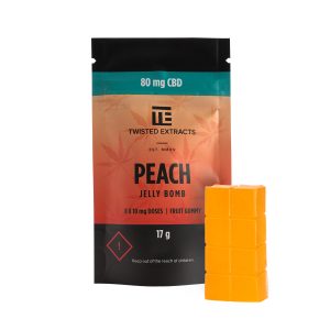 Buy Twisted Extracts - Peach Jelly Bombs : 80MG CBD at BudExpressNOW Online Shop