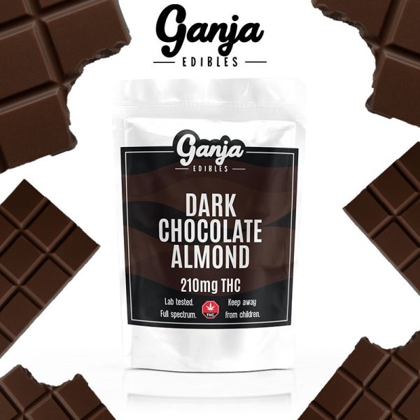 Buy Ganja Edibles - Dark Chocolate Almond 210MG at BudExpressNOW Online Shop
