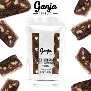 Buy Ganja Baked Edibles - White Chocolate Chip Brownie 400MG at BudExpressNOW Online Shop
