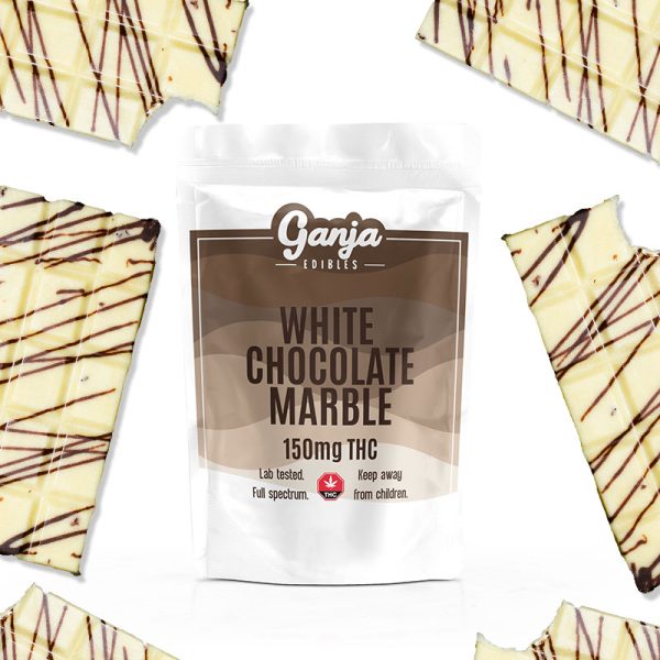 Buy Ganja Edibles - White Chocolate Marble 150MG at BudExpressNOW Online Shop
