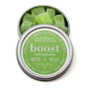 Buy Boost Edibles - THC Gummies - Sour Green Apple - 150mg at BudExpressNow Online Shop