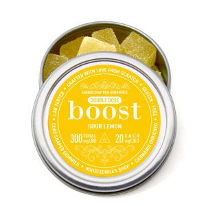 Buy Boost Edibles - CBD Gummies - Sour Lemon - 300mg at BudExpressNow Online Shop