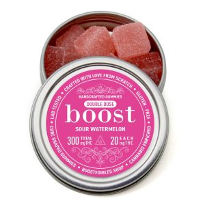 Buy Boost Edibles - THC Gummies - Sour Watermelon - 300mg at BudExpressNow Online Shop
