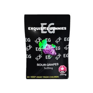 Buy Exquisite Gummies - Sour Grapes 100MG THC at BudExpressNOW Online Shop