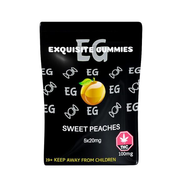 Buy Exquisite Gummies - Sweet Peaches 100MG THC at BudExpressNOW Online Shop