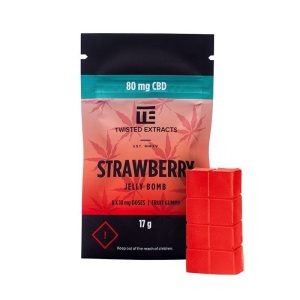 Buy Twisted Extracts CBD Strawberry Jelly Bombs 80MG at BudExpressNOW Online Shop
