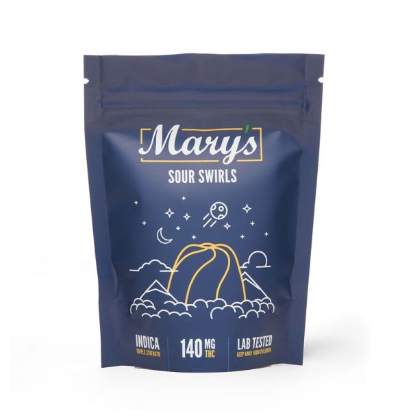 Buy Mary's Medibles - Sour Swirls Triple Strength 140mg (Indica) at BudExpressNOW Online Shop