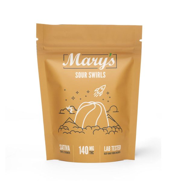 Buy Mary's Medibles - Sour Swirls Triple Strength 140mg (Sativa) at BudExpressNOW Online Shop