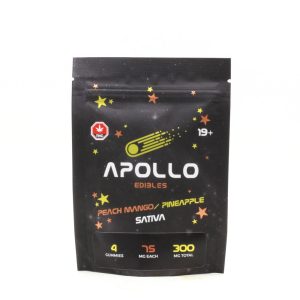 Buy Apollo Edibles - Peach Mango/Pineapple Shooting Stars 300mg THC Sativa at BudExpressNow Online