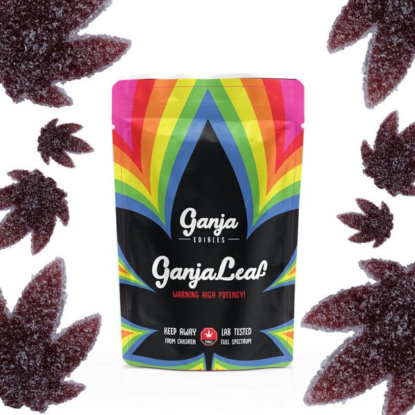 Buy Ganja Edibles - Ganja Leaf Sour Black Cherry 1000MG THC at BudExpressNOW Online Shop