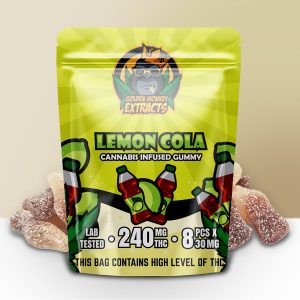 Buy Golden Monkey Extracts - Lemon Cola Gummy 240mg THC at BudExpressNOW Online Shop