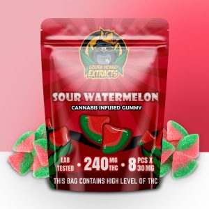 Buy Golden Monkey Extracts - Sour Watermelon 240mg THC at BudExpressNOW Online Shop