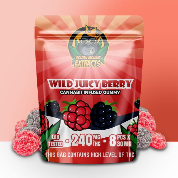 Buy Golden Monkey Extracts - Wild Juicy Berry Gummy 240mg THC at BudExpressNOW Online Shop