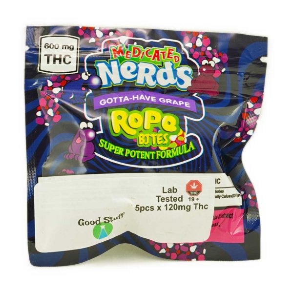 Buy Nerd Rope Bites Grape 600MG THC at BudExpressNOW Online Shop