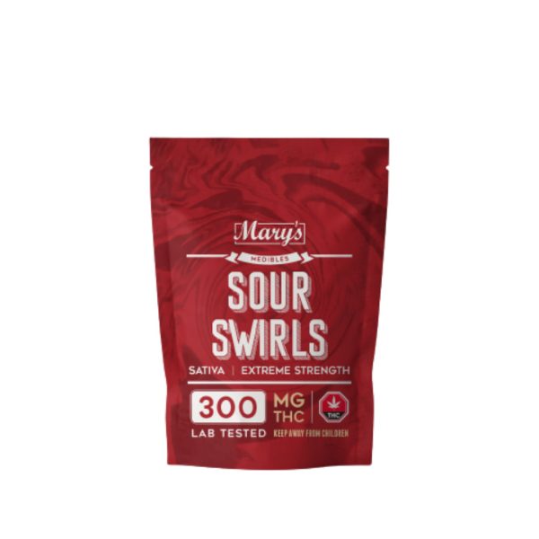 Buy Mary's Medibles Sour Swirls Extreme Strength 300mg (Sativa) at BudExpressNOW Online Shop