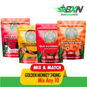 Buy Golden Monkey Extracts - Gummy 240mg THC Mix N Match 10 at BudExpressNOW Online Shop