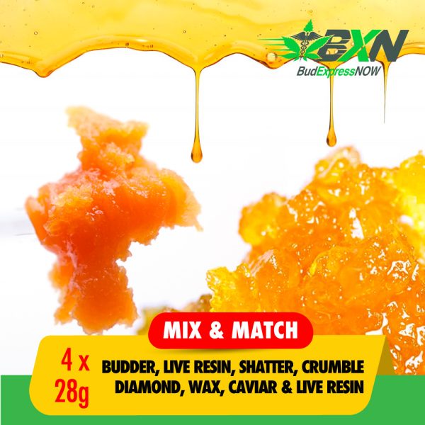 Buy Mix & Match (Budder, Live Resin, Shatter, Crumble, Diamonds, Wax, Caviar) - 28g x 4 at BudExpressNOW Online Shop