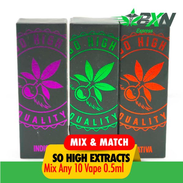 Buy So High Extracts - Mix N Match 10 Vape Carts at BudExpressNOW Online Shop