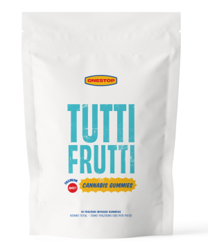 Buy One Stop - Tutti Fruitti 1:1 Gummies 500mg at BudExpressNOW Online