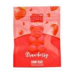 Strawberry gummy bears THC infused from Get Wrecked Edibles. edible gummies. marijuana edibles. weed candy.