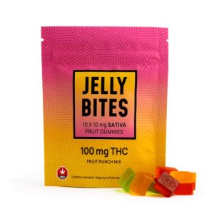 Buy Jelly Bites - Fruit Punch 100mg (Sativa) at BudExpressNOW Online Shop