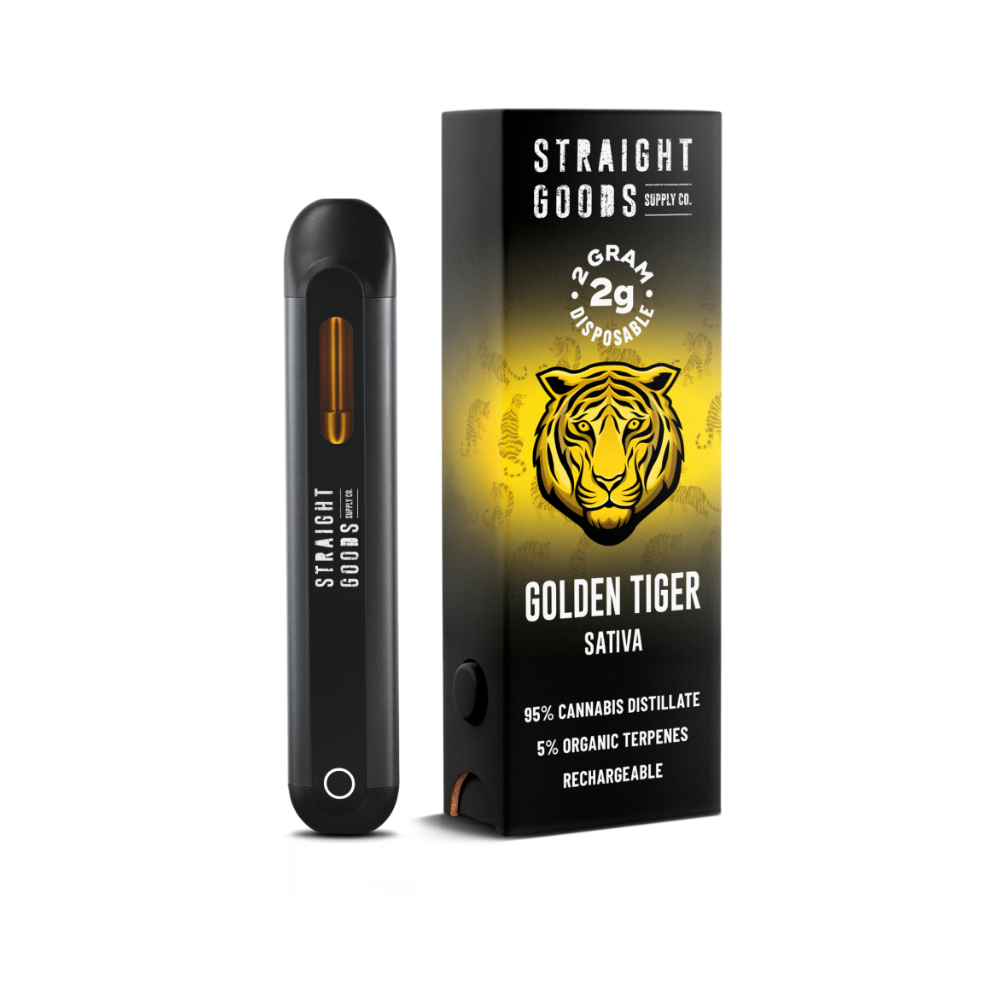 Buy Straight Goods - Golden Tiger 2G Disposable Pen (Sativa) at BudExpressNOW Online Shop