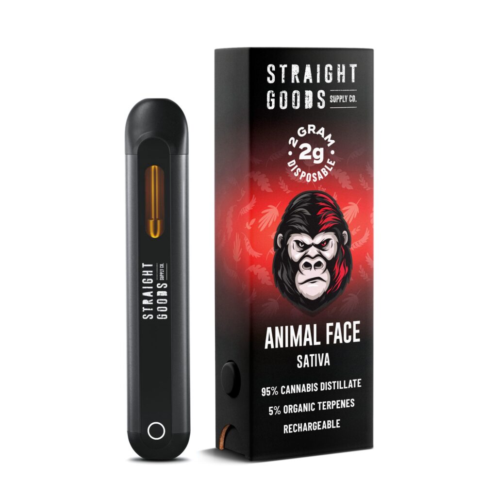 Buy Straight Goods - Animal Face 2G Disposable Pen (Sativa) at BudExpressNOW Online Shop