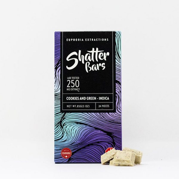 Buy Euphoria Extractions - Shatter Bar - Cookies And Green (Indica) at BudExpressNOW Online Shop