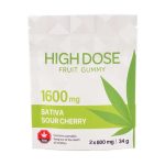 Buy High Dose Fruit Gummy - Sour Cherry 1600MG THC (Sativa) Online Shop