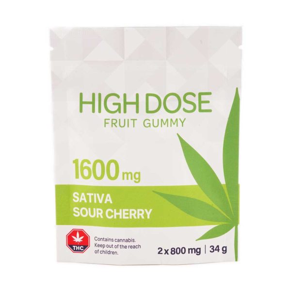 Buy High Dose Fruit Gummy - Sour Cherry 1600MG THC (Sativa) Online Shop