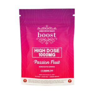 Buy Boost Edibles - High Dose Passion Fruit 1000MG THC at BudExpressNow Online Shop