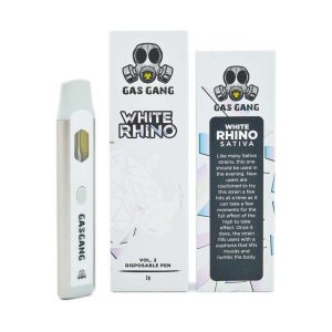 Buy Gas Gang – White Rhino Disposable Pen at BudExpressNOW Online Shop.