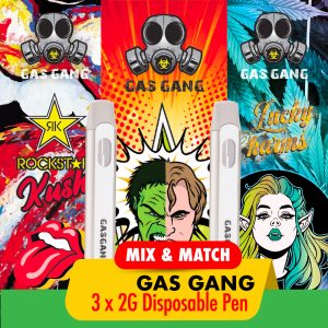 Buy Gas Gang 2G Vapes Mix and Match – 3 at BudExpressNOW Online Shop.