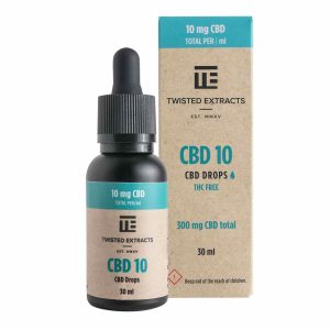 Buy Twisted Extracts 10 CBD Oil Tincture Drops 300mg (Orange Flavour)