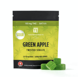twisted single green apple