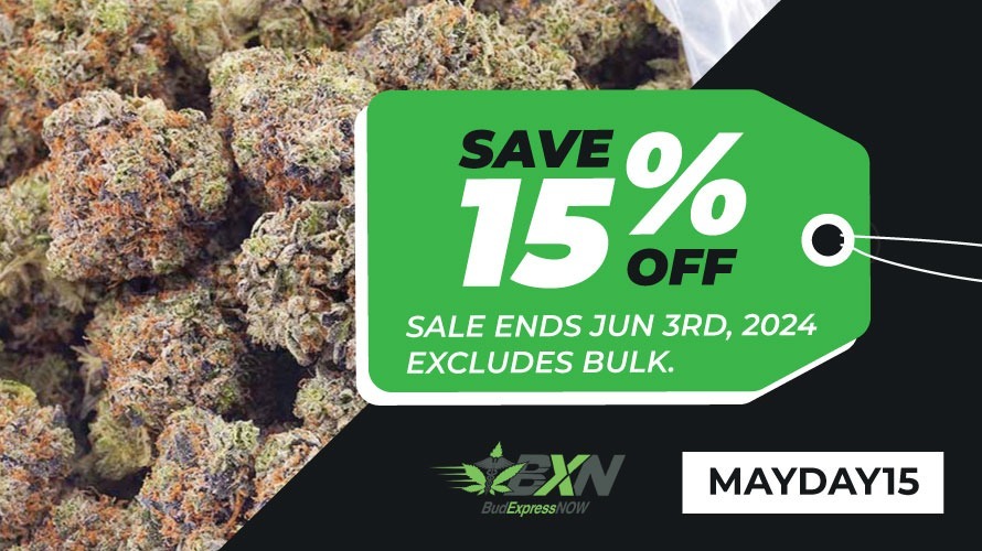 Cannabis Dry Buds 15% Off Banner
