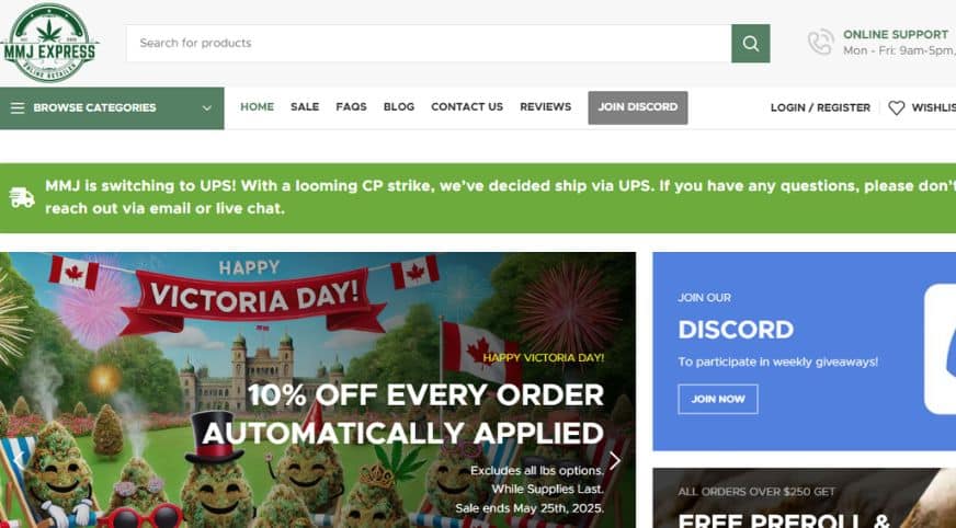 MMJ Express is one of the leading cannabis sites in Canada, with countless lab-tested products on the menu, including cannabis flower, edibles, shrooms, topicals, CBD, and stoner accessories.