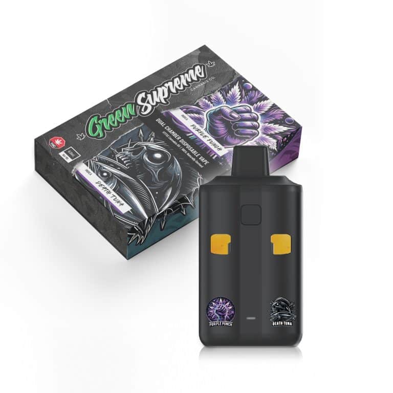 Buy Green Supreme – Dual Chamber Disposable THC Vape Pen - Purple Punch + Death Tuna (3 Grams + 3 Grams) at Budexpressnow Online Shop
