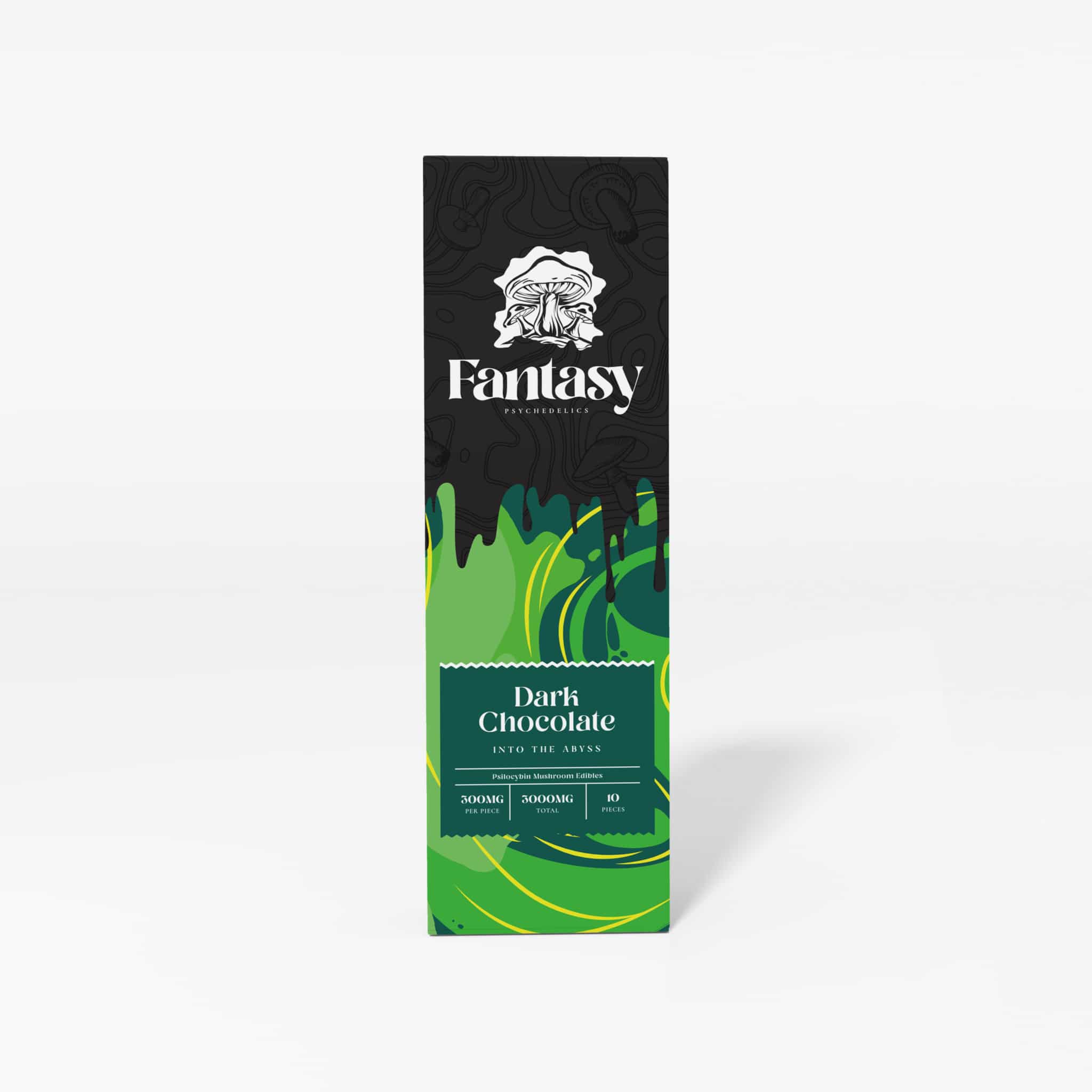 Fantasy Psychedelics Chocolate Bar DarkChocolate Mockup Front scaled