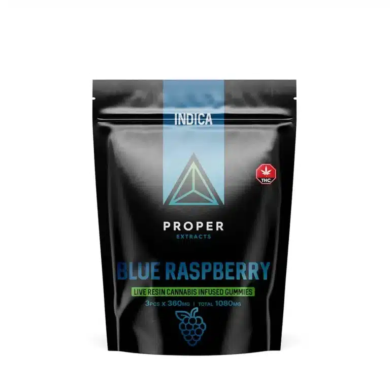 Proper-Extracts-Indica-Blue-Raspberry-Gummies-768x768 Buy Proper Extracts Edibles - Triangles 1080mg Live Resin Gummies - Blue Raspberry at Budexpressnow Online Shop