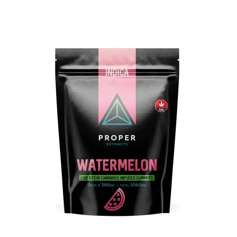 Proper-Extracts-Indica-Watermelon-Gummies-768x768 Buy Proper Extracts Edibles - Triangles 1080mg Live Resin Gummies - Watermelon at Budexpressnow Online Shop