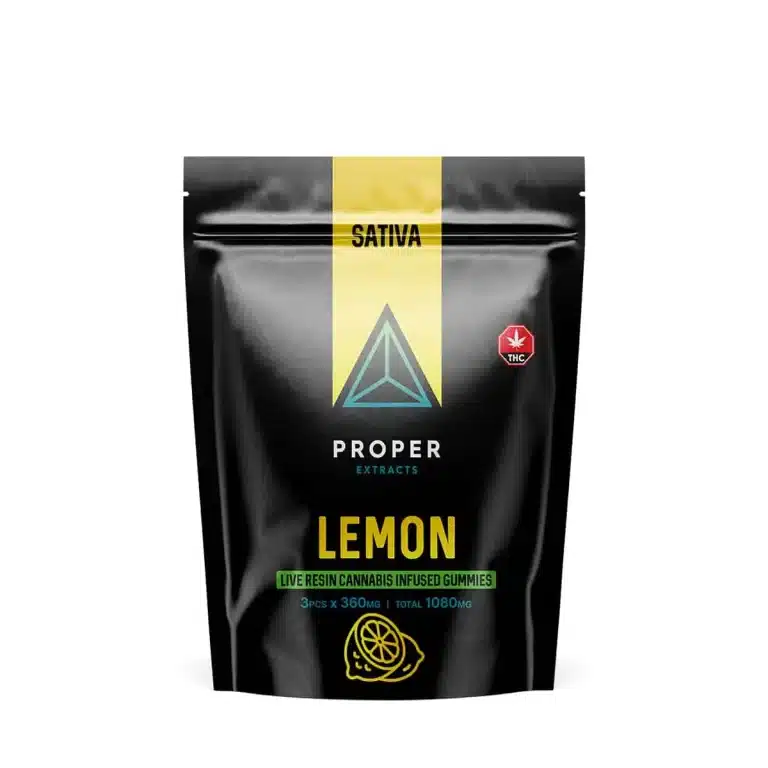Buy Proper Extracts Edibles - Triangles 1080mg Live Resin Gummies - Lemon at Budexpressnow Online Shop