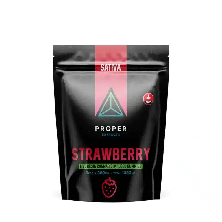Buy Proper Extracts Edibles - Triangles 1080mg Live Resin Gummies - Strawberry at Budexpressnow Online Shop