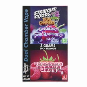 Buy Straight Goods - Dual Chamber Vape - Blueberry Sour Raspberry Ice + Strawberry Raspberry Cherry (3 Grams + 3 Grams) at Budexpressnow Online Shop