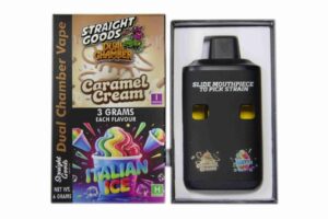 Buy Straight Goods - Dual Chamber Vape - Caramel Cream + Italian Ice (3 Grams + 3 Grams) at BudExpressNow Online Shop