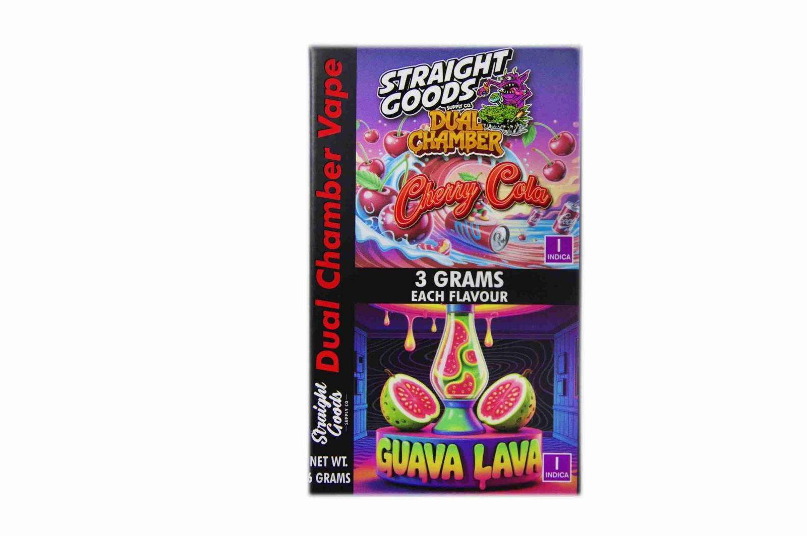 cherry cola and guava lava .jpeg Buy Straight Goods - Dual Chamber Vape - Cherry Cola + Guava Lava (3 Grams + 3 Grams) at BudExpressNow Online Shop