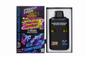 Buy Straight Goods - Dual Chamber Vape - Cherry Lemon Mint + Blue Gummy Shark (3 Grams + 3 Grams) at BudExpressNow Online Shop