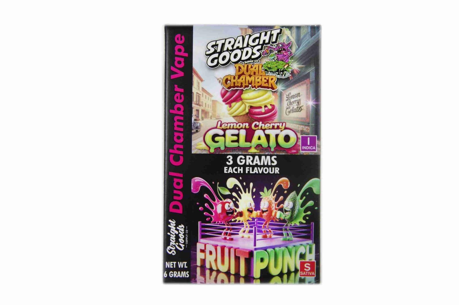 Buy Straight Goods - Dual Chamber Vape - Lemon Cherry + Gelato (3 Grams + 3 Grams) at BudExpressNow Online Shop